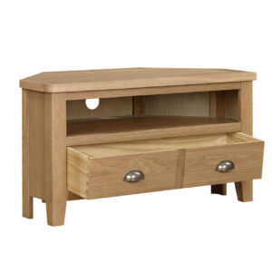 Alternative view of Woodbrook Oak Corner TV Unit