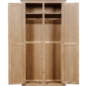 Alternative view of Newhaven 2 door oak wardrobe