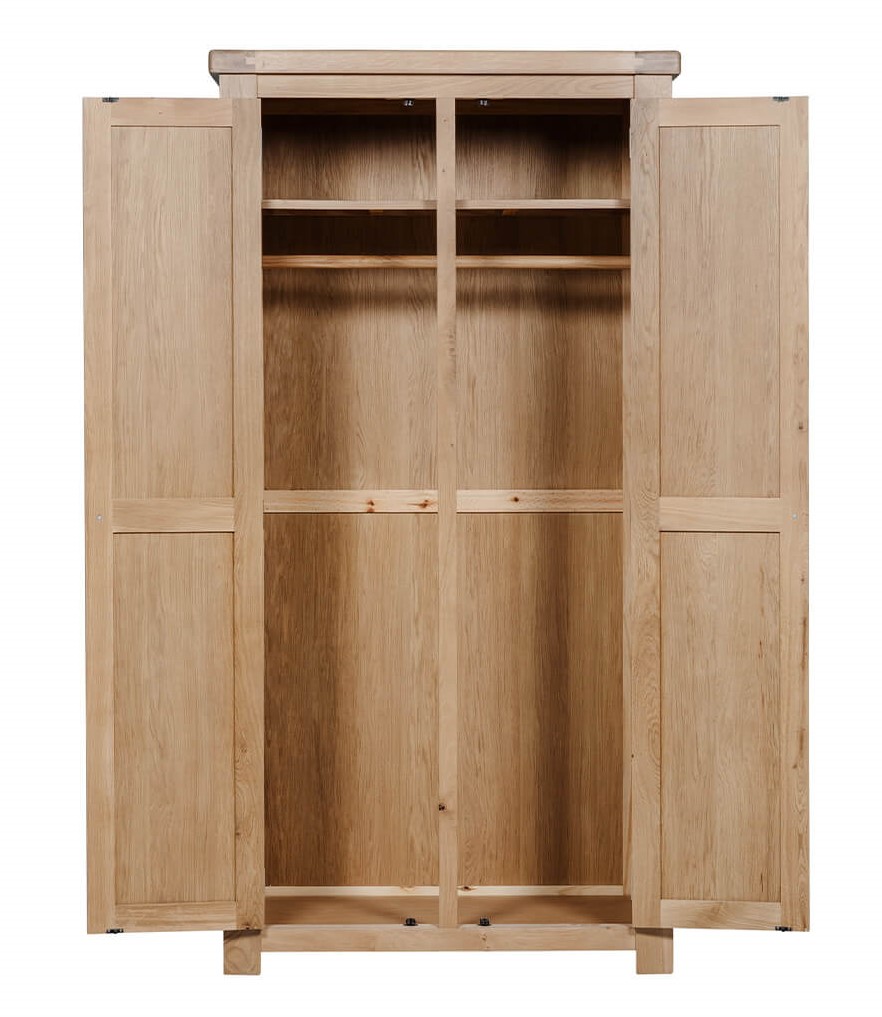 Newhaven 2 door oak wardrobe - Image 2