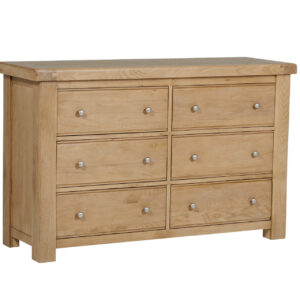 Newhaven 6 drawer oak chest